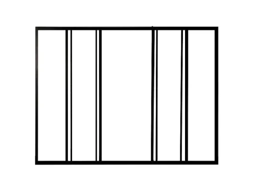 Divisória De Correr Em Aluminio Termolacado Preto 180X130 Cm - Ravena