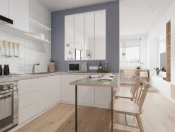 Divisória De Vidro Bayview Em Aluminio Termolacado Branco - 120X130 Cm
