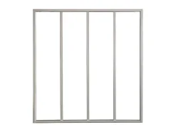 Divisória De Vidro Bayview Em Aluminio Termolacado Branco - 120X130 Cm