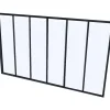 Divisória De Vidro Em Aluminio Termolacado Preto - 180X105 Cm - Bayview