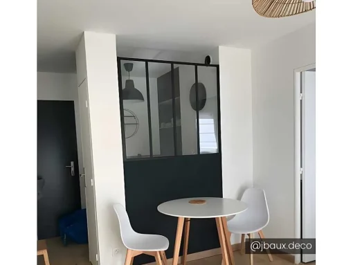 Divisória De Vidro Em Aluminio Termolacado Preto - 120X105 Cm - Bayview
