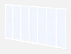 Divisória De Vidro Para Atelier Em Aluminio Termolacado 210X105 Cm Branco - Bayview
