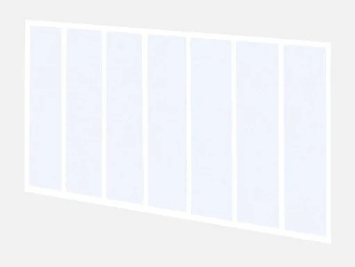 Divisória De Vidro Para Atelier Em Aluminio Termolacado 210X105 Cm Branco - Bayview