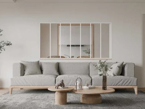 Divisória De Vidro Para Atelier Em Aluminio Termolacado 210X105 Cm Branco - Bayview