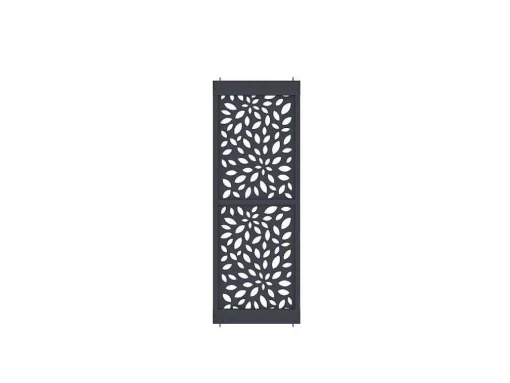 Divisória Em Aco Galvanizado L88 X A245 Cm Antracite Altura Ajustavel - Jaora