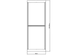 Divisória Em Aco Galvanizado L88 X A245 Cm Antracite Altura Ajustavel - Jaora