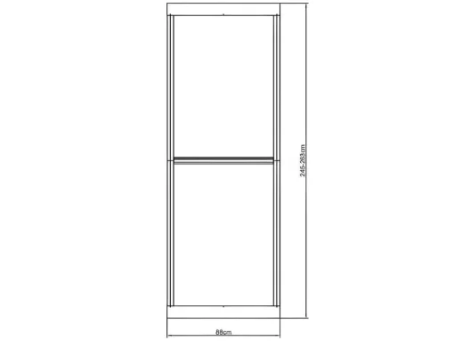 Divisória Em Aco Galvanizado L88 X A245 Cm Antracite Altura Ajustavel - Jaora