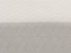Drap Housse 100% Coton 1 Piece Beige A Triangles 160X200