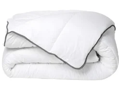 Edredão Caline Toque Seda 140 X 200 Cm 250 G/M Branco Vies Cinza - Biesya