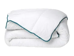 Edredão Quente Reciclado Da Dreamea Em Microfibra De 200 X 200 Cm - 350 G/M - Com Borda Azul - Rosa