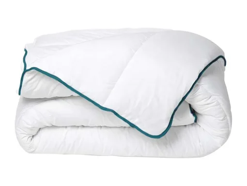 Edredão Quente Reciclado Da Dreamea Em Microfibra De 200 X 200 Cm - 350 G/M - Com Borda Azul - Rosa