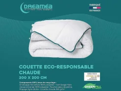 Edredão Quente Reciclado Da Dreamea Em Microfibra De 200 X 200 Cm - 350 G/M - Com Borda Azul - Rosa