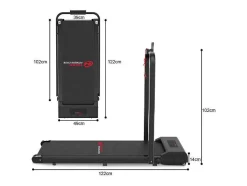 2 Em 1 Esteira Dobravel Elétrica Com Quadro Reforcado Com Tela Lcd Para O Escritório Em Casa