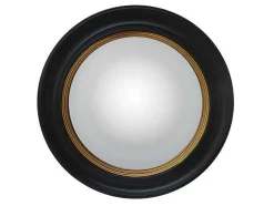 Espelho - Madeira De Eucalipto - D.66 Cm - Preto E Dourado Efeito Latao - Franklin