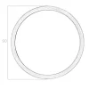 Espelho De Parede Circular Com Moldura De Madeira Folheada A Nogueira. 3084