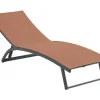 Espreguiçadeira Com Varias Posicoes Aluminio E Têxtileno Terracota - Saranda De Mylia
