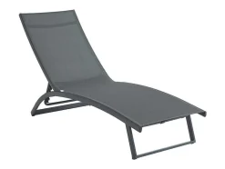 Espreguiçadeira Com Varias Posicoes Aluminio E Têxtileno Antracite - Saranda De Mylia