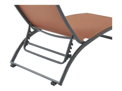 Espreguiçadeira Com Varias Posicoes Aluminio E Têxtileno Terracota - Saranda De Mylia