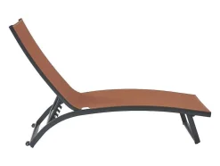 Espreguiçadeira Com Varias Posicoes Aluminio E Têxtileno Terracota - Saranda De Mylia