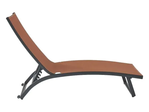 Espreguiçadeira Com Varias Posicoes Aluminio E Têxtileno Terracota - Saranda De Mylia