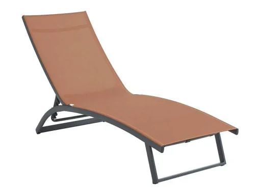 Espreguiçadeira Com Varias Posicoes Aluminio E Têxtileno Terracota - Saranda De Mylia