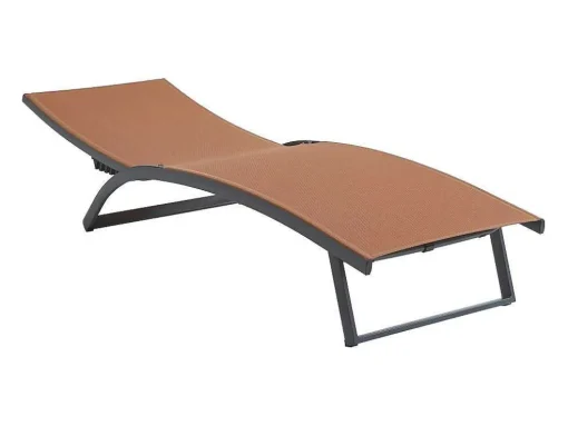 Espreguiçadeira Com Varias Posicoes Aluminio E Têxtileno Terracota - Saranda De Mylia