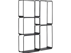 Estante, 5 Prateleiras, Metal Preto - Asunta