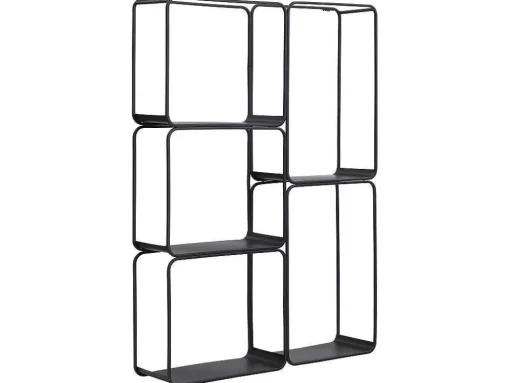 Estante, 5 Prateleiras, Metal Preto - Asunta