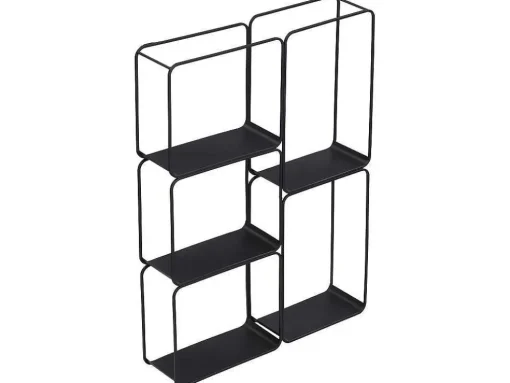Estante, 5 Prateleiras, Metal Preto - Asunta