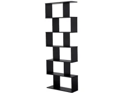Estante 6 Prateleiras Preto Virginia