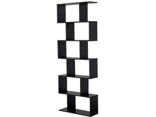 Estante 6 Prateleiras Preto Virginia