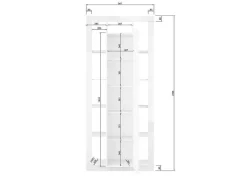 Estante Com 1 Porta E 11 Nichos Lacada A Branco - Balka