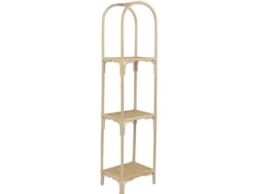 Estante Com 3 Prateleiras Em Rotim Cor Natural - Maiori
