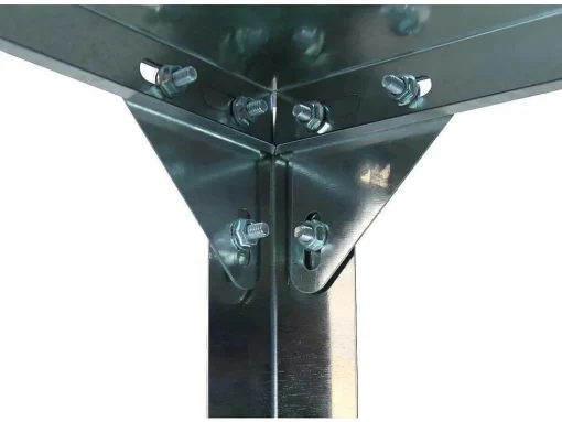 Estante De Canto Em Zinco Para Abrigo De Jardim De C42 X L42 X A65 Cm - Zae