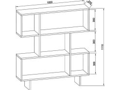 Estante Hera, Branco, 100X22X111 Cm, Epikasa