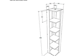 Estante Isotta, Branco, 34X34X161 Cm, Epikasa