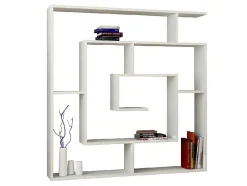 Estante Labirent, Branco, 125X22X129 Cm, Epikasa