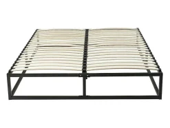 Estrado Com Estrutura De Ripas Em Metal 140X190 Cm, 2X19 Ripas Preto - Rammus Da Ysmee