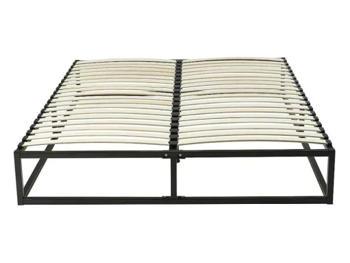 Estrado Com Estrutura De Ripas Em Metal 140X190 Cm, 2X19 Ripas Preto - Rammus Da Ysmee