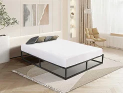 Estrado Com Estrutura De Ripas Em Metal 140X190 Cm, 2X19 Ripas Preto - Rammus Da Ysmee