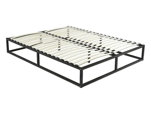 Estrado Com Estrutura De Ripas Em Metal 140X190 Cm, 2X19 Ripas Preto - Rammus Da Ysmee