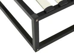 Estrado Com Estrutura De Ripas Em Metal 140X190 Cm, 2X19 Ripas Preto - Rammus Da Ysmee