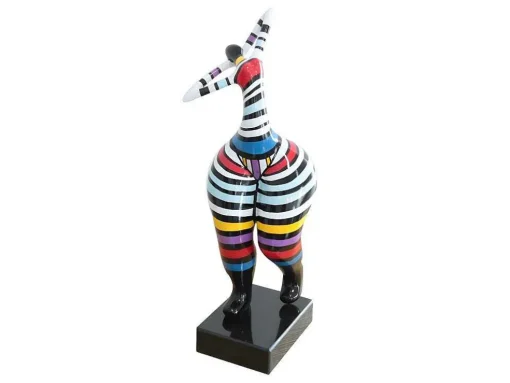 Estátua De Mulher Redonda Mistress - Resina - 17X17X51 Cm - Listrada Multicolor