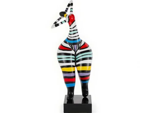 Estátua De Mulher Redonda Mistress - Resina - 17X17X51 Cm - Listrada Multicolor