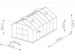 Estufa De Jardim Em Policarbonato De 15 M Com Base - Oxalis