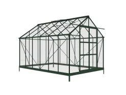Estufa De Jardim Em Vidro Temperado 4 Mm Verde Kit De Ancoragem 9 M - Oteria