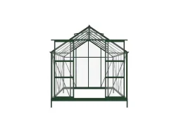 Estufa De Jardim Em Vidro Temperado 4 Mm Verde Kit De Ancoragem 9 M - Oteria