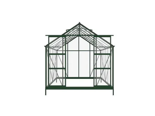 Estufa De Jardim Em Vidro Temperado 4 Mm Verde Kit De Ancoragem 9 M - Oteria