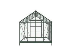 Estufa De Jardim Em Vidro Temperado 4 Mm Verde Kit De Ancoragem 9 M - Oteria