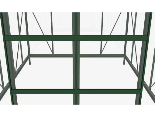 Estufa De Jardim Em Vidro Temperado 4 Mm Verde Kit De Ancoragem 9 M - Oteria